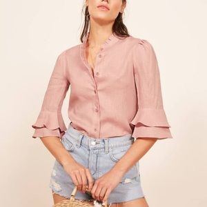 NWT Reformation Bloom Top Serenade